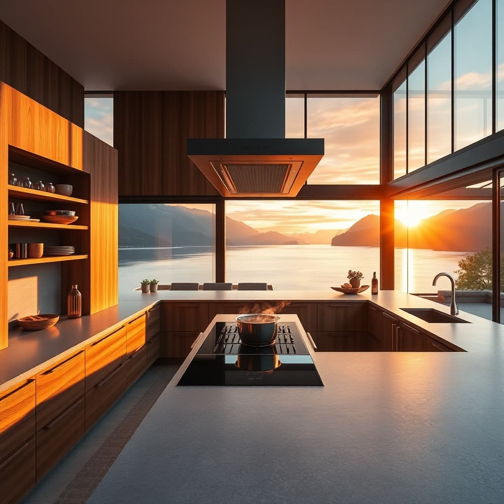 Chef's Table Insel: Teppanyaki & Induktionsgrill Integration