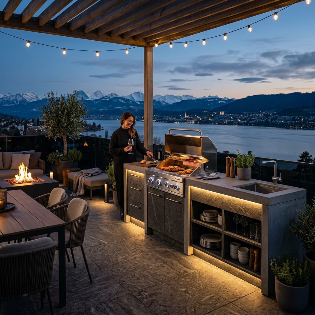 Outdoor-Küchen Extrem: High-End Kochen unter freiem Himmel