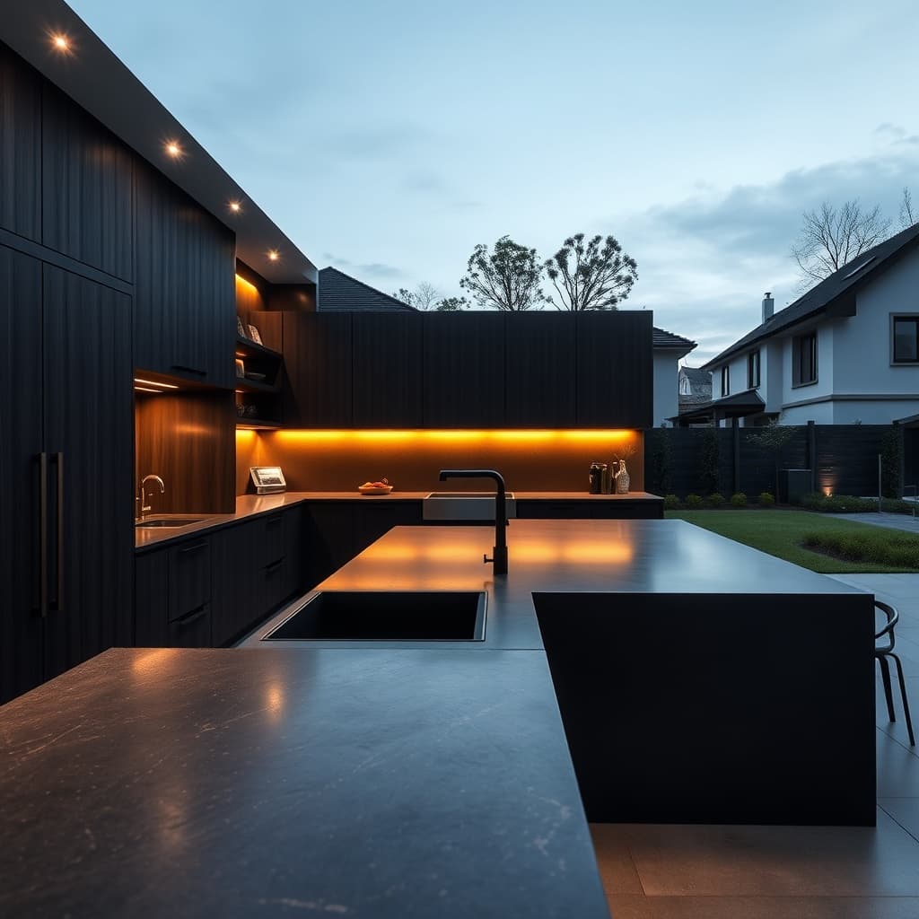 Outdoorküche: Edelstahl vs. Sichtbeton – Materialvergleich