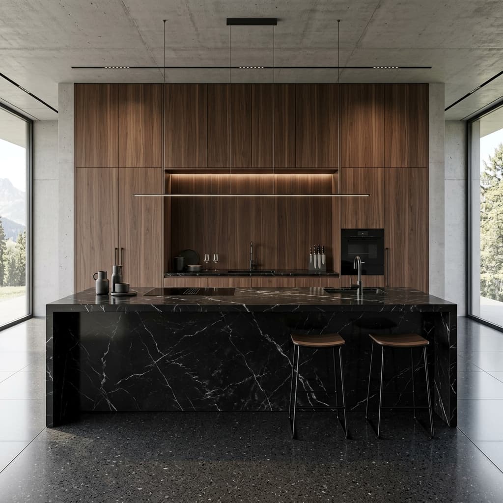 Ultra-luxury high-end kitchen architecture detail