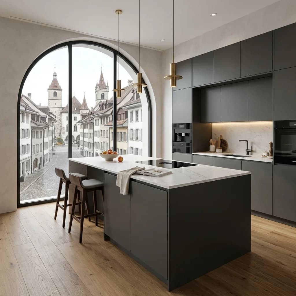 Details einer Aarau Altstadt Luxuskueche in Aargau - Schweizer Küchen-Profi