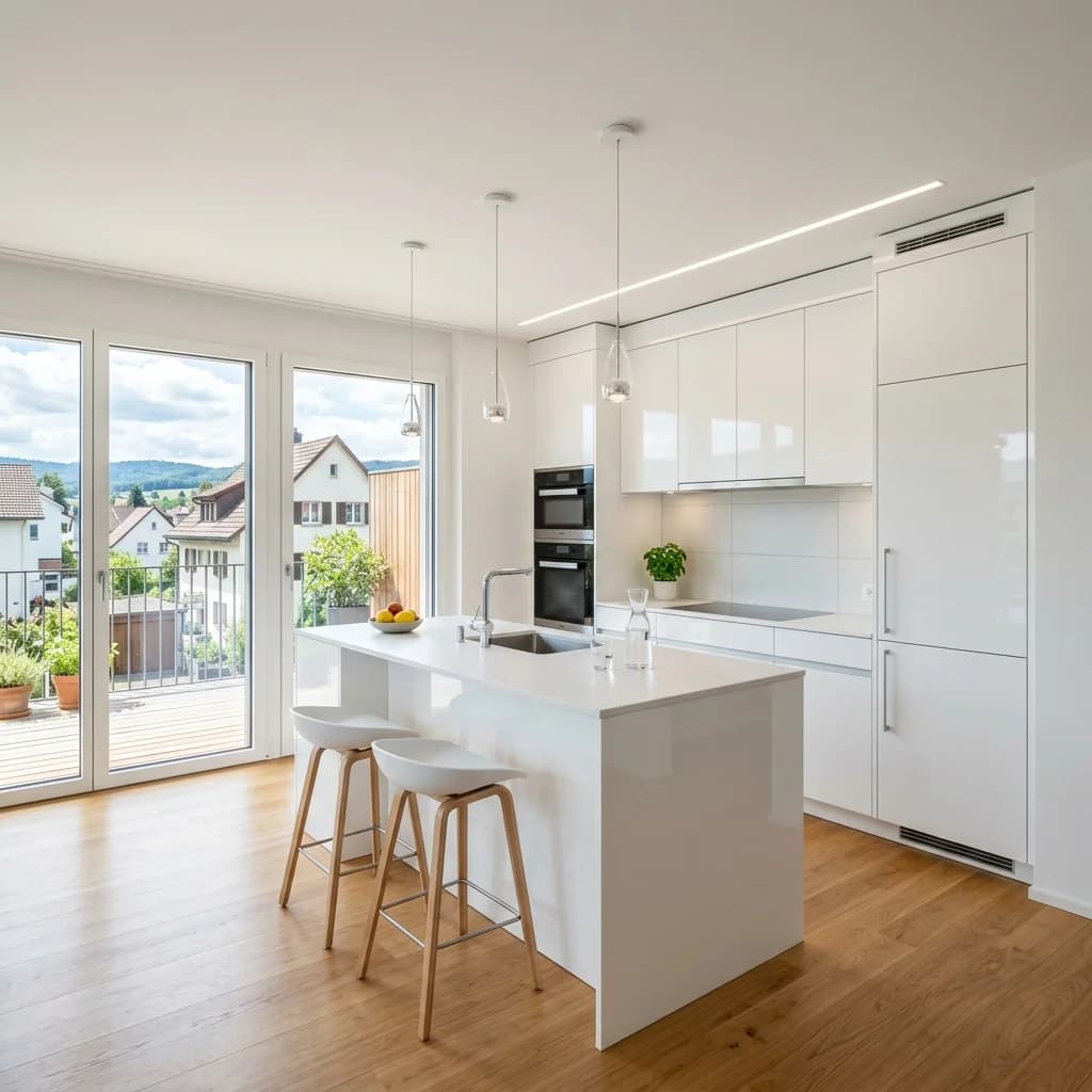 Details einer Allschwil Modern White in Basel - Schweizer Küchen-Profi