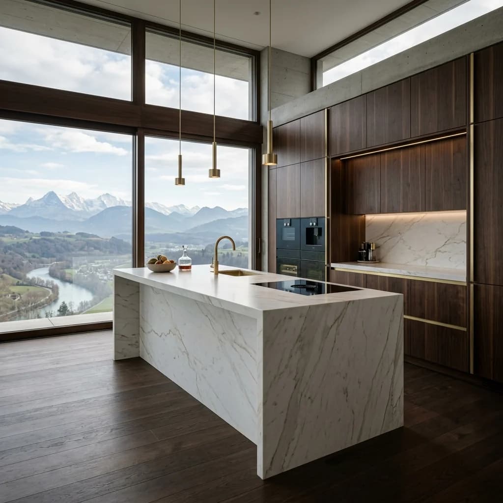 Details einer Muri Luxury Kitchen Alps in Bern - Schweizer Küchen-Profi