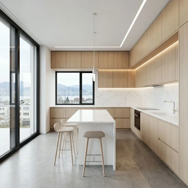 Details einer Uster Minimalist Kueche Purismus in Zürich - Schweizer Küchen-Profi