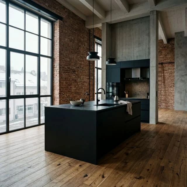 Details einer Winterthur Loft Kueche Industrial in Zürich - Schweizer Küchen-Profi