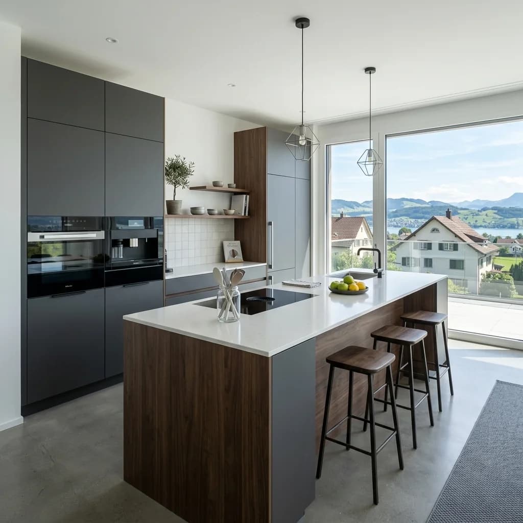 Details einer Baar Minimalist Modern in Zug - Schweizer Küchen-Profi