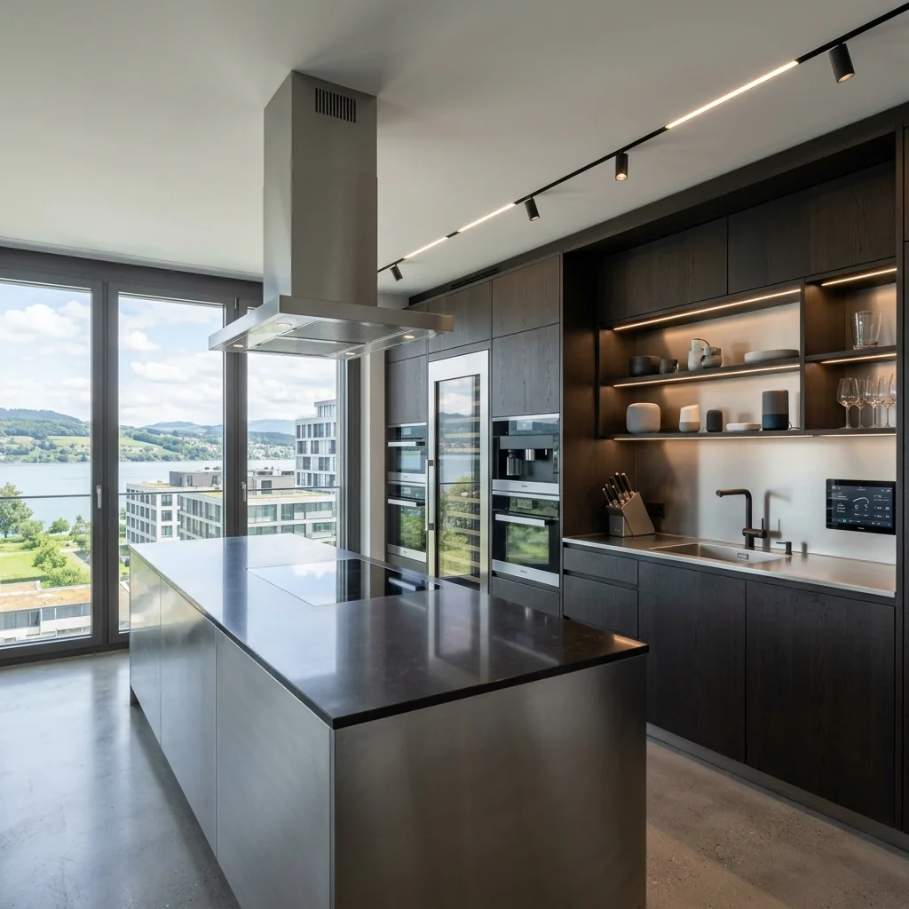 Details einer Risch High Tech Kitchen in Zug - Schweizer Küchen-Profi