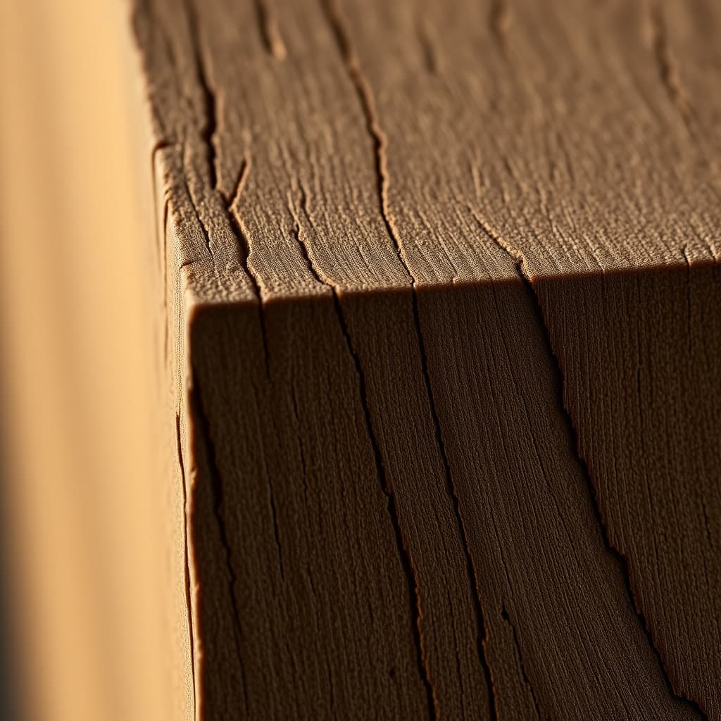 Technische Visualisierung: Hirnholz-Schneideblock