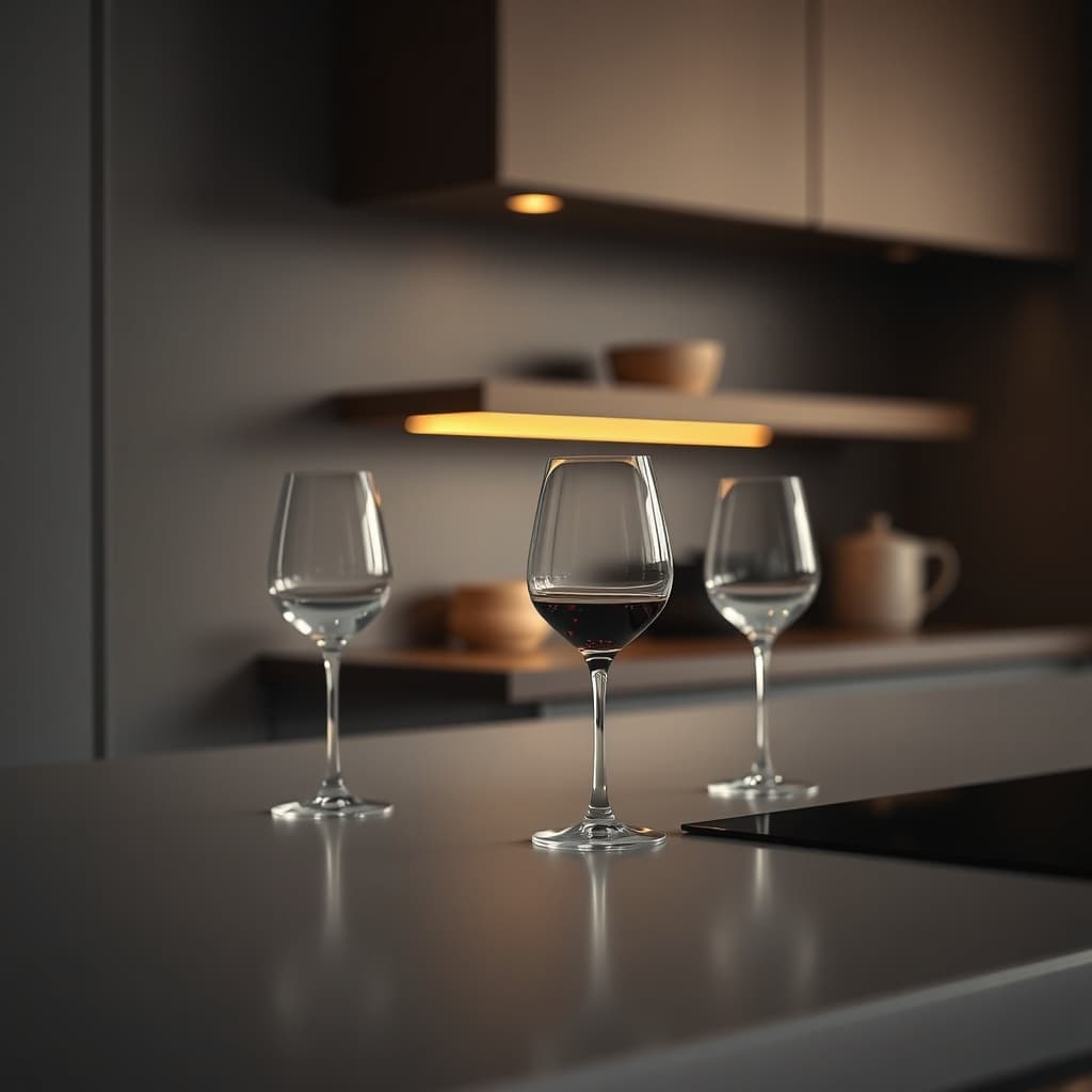 Technische Visualisierung: Weinzubehör-Set