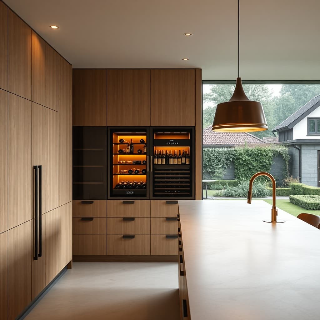 Kaminzimmer mit Küchenzeile: Luxus im Chalet-Stil
