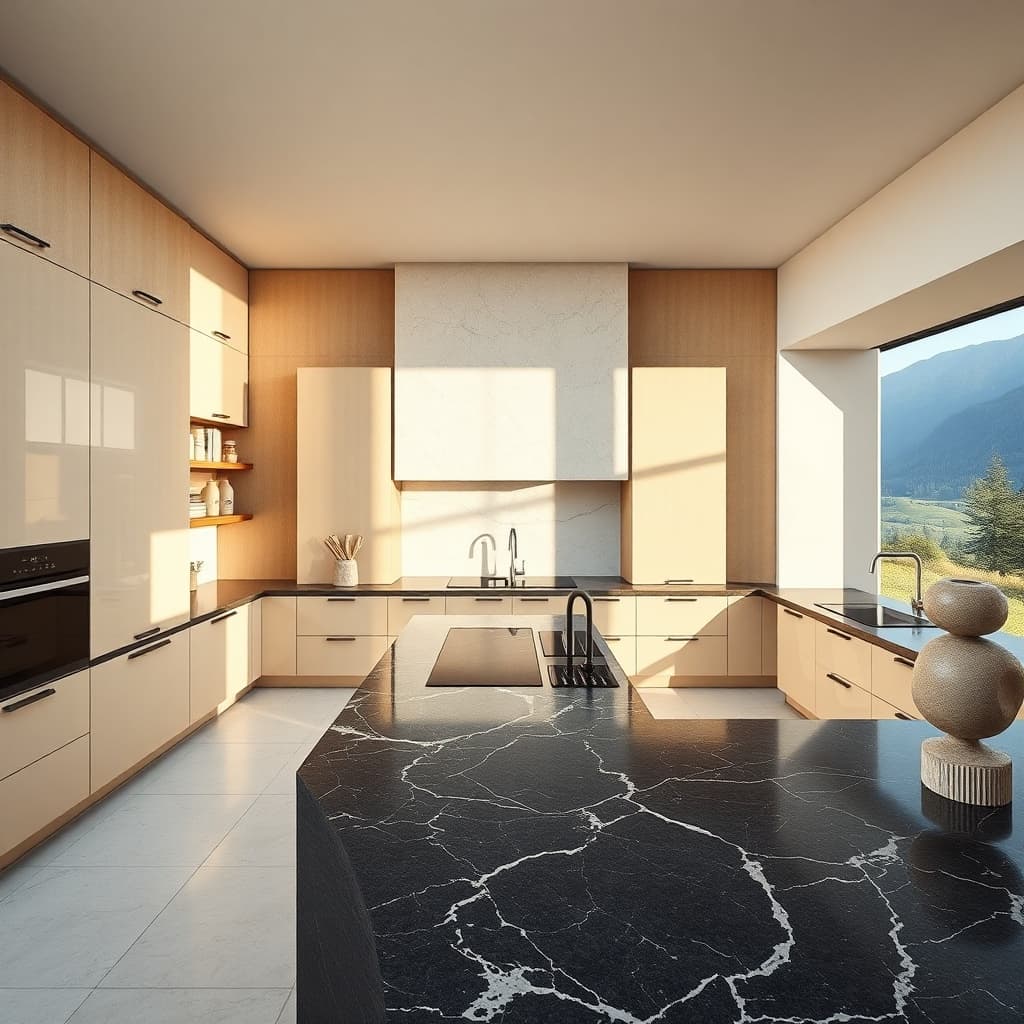 Monolithische Spülen: Unterbau in Naturstein