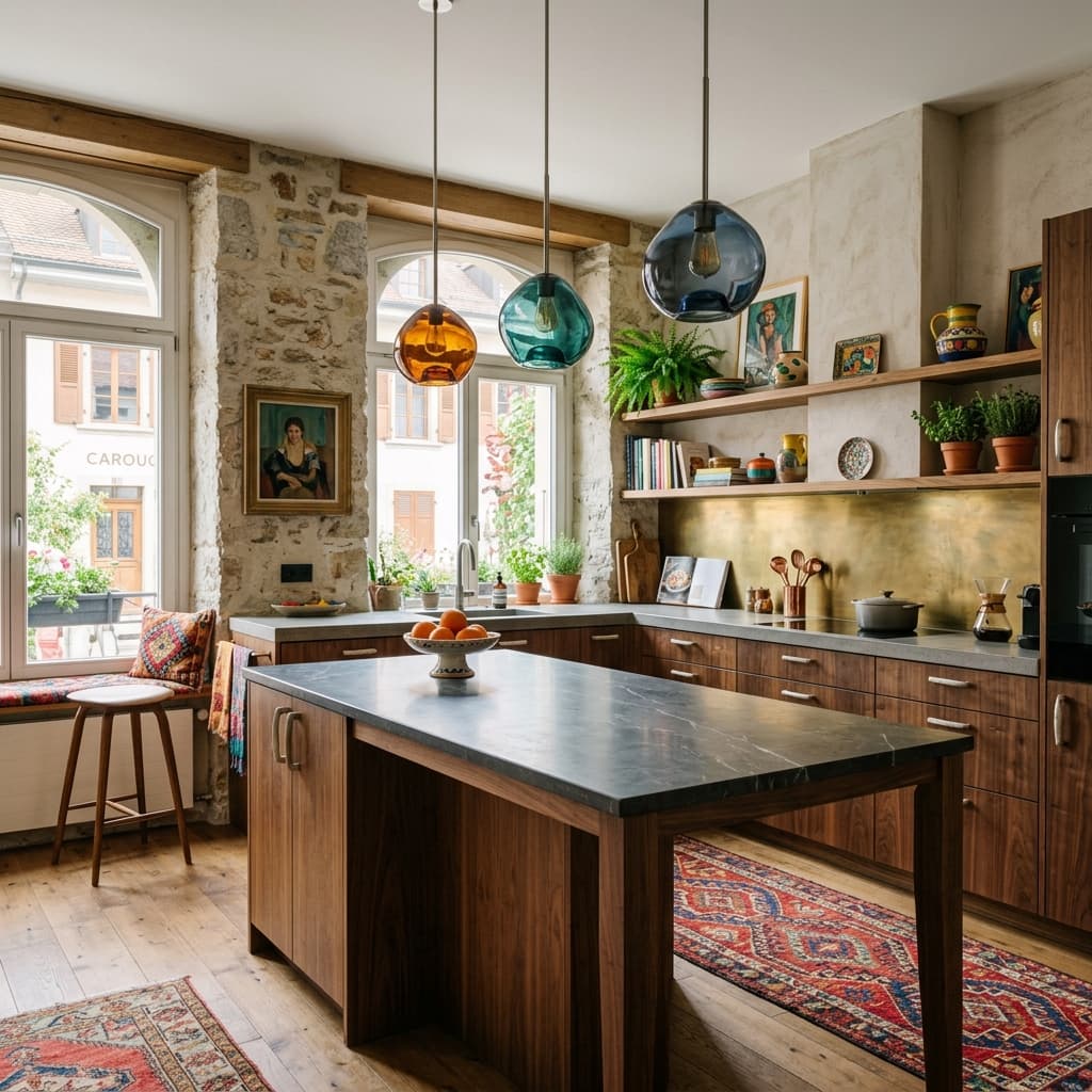 Kreative Design-Küche in Genf-Carouge - Schweizer Küchen-Profi