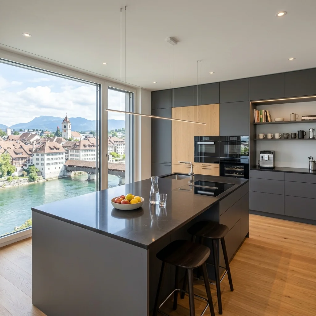 Moderne Stadtküche in Olten, Solothurn - Schweizer Küchen-Profi