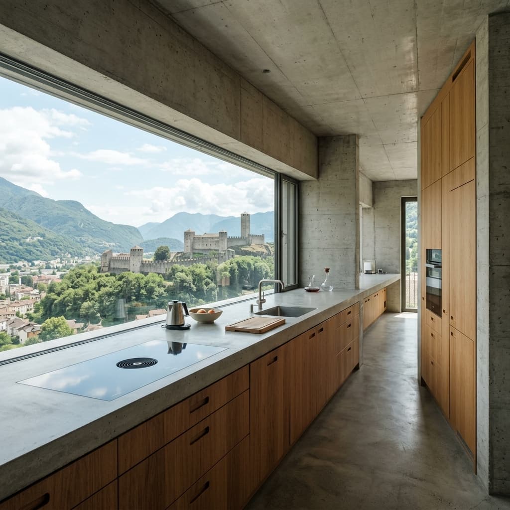 Moderne Architektur-Küche in Bellinzona, Tessin - Schweizer Küchen-Profi
