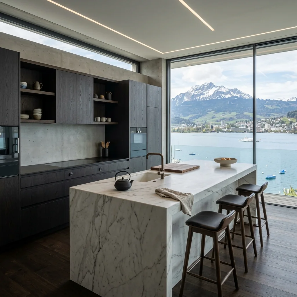 Luxusküche am Vierwaldstättersee, Luzern - Schweizer Küchen-Profi