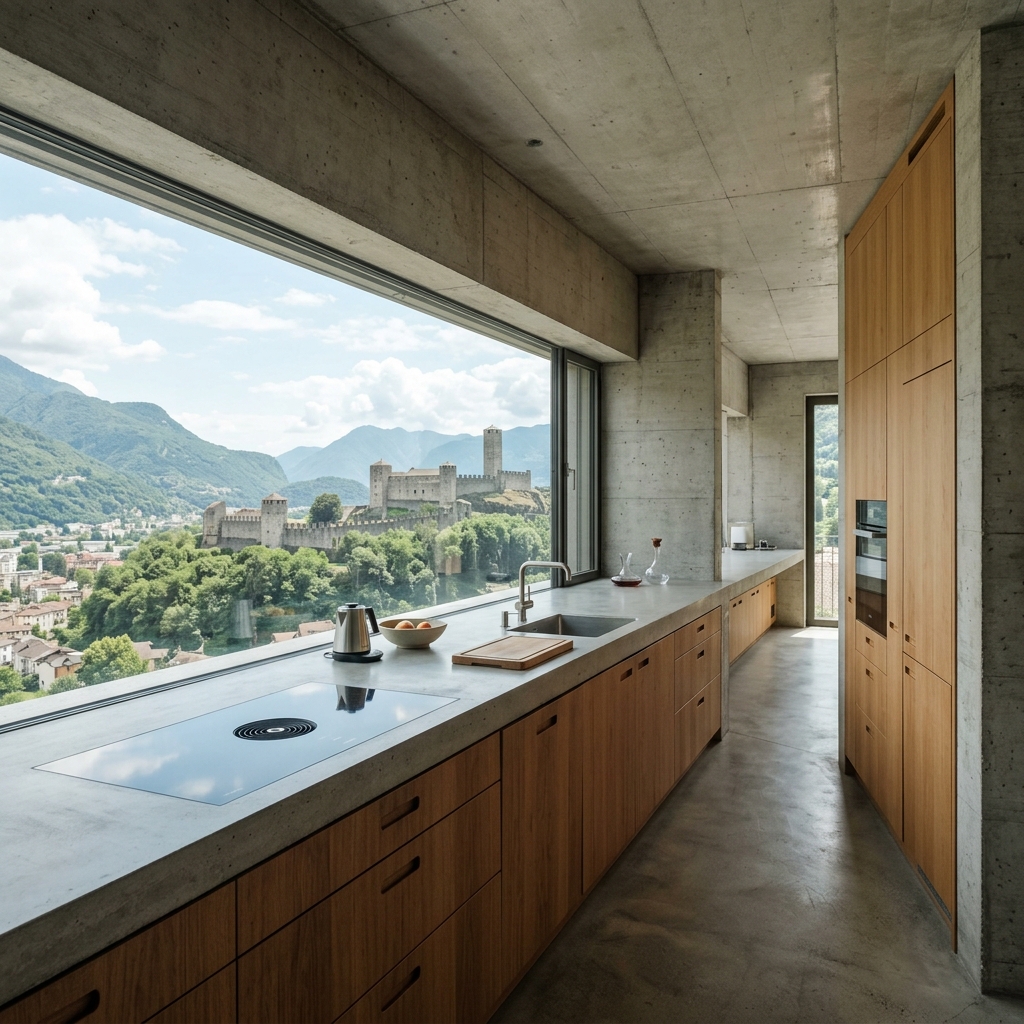 Moderne Architektur-Küche in Bellinzona, Tessin - Schweizer Küchen-Profi